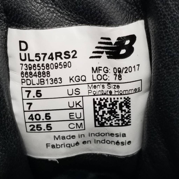 New Balance Ricardo Seco 574 Running Shoes Blue UL574RS2 Lace Up 7.5D - Picture 9 of 12